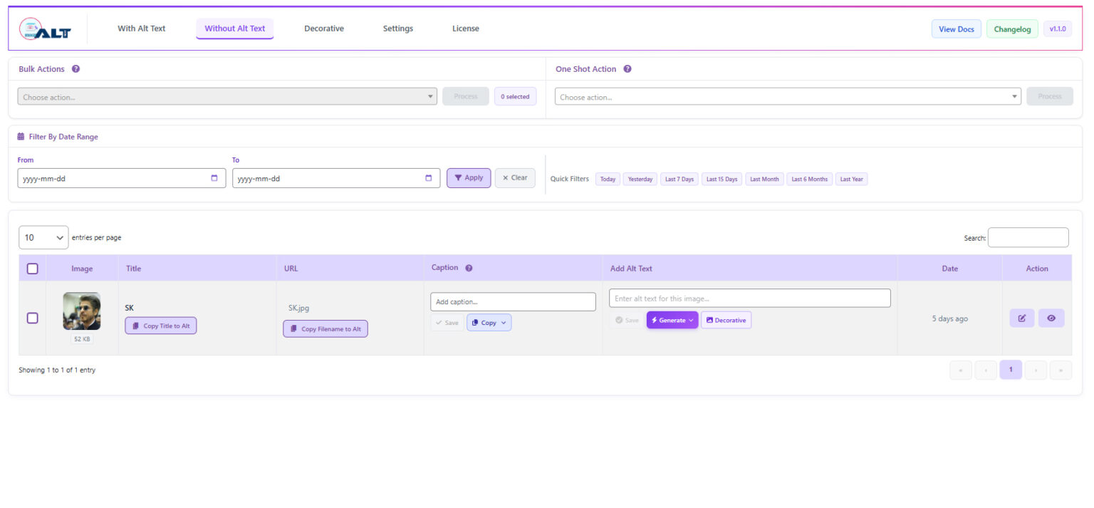 WordPress Alt Text Plugin — AI, Bulk & SEO | Image Alt Text Pro